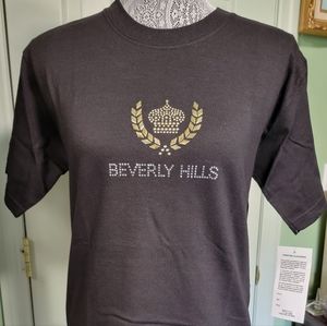 Christine Alexander Black Beverly Hills Small Women's Short Sleeve T Shirt New
